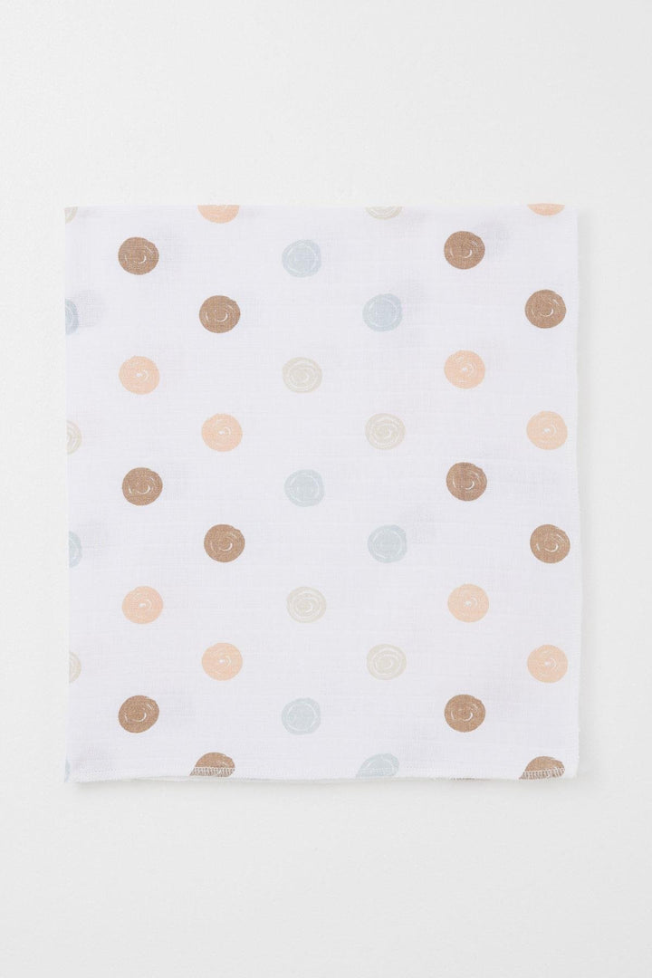 BRE Breeze Newborn Baby Muslin Blanket Colorful Dot Pattern Standard, Ecru - Mexico City