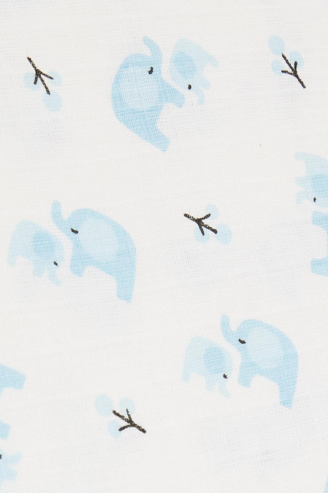 BRE Breeze Newborn Baby Muslin Blanket Cute Mother Baby Elephant Pattern White - San Antonio Enchisi