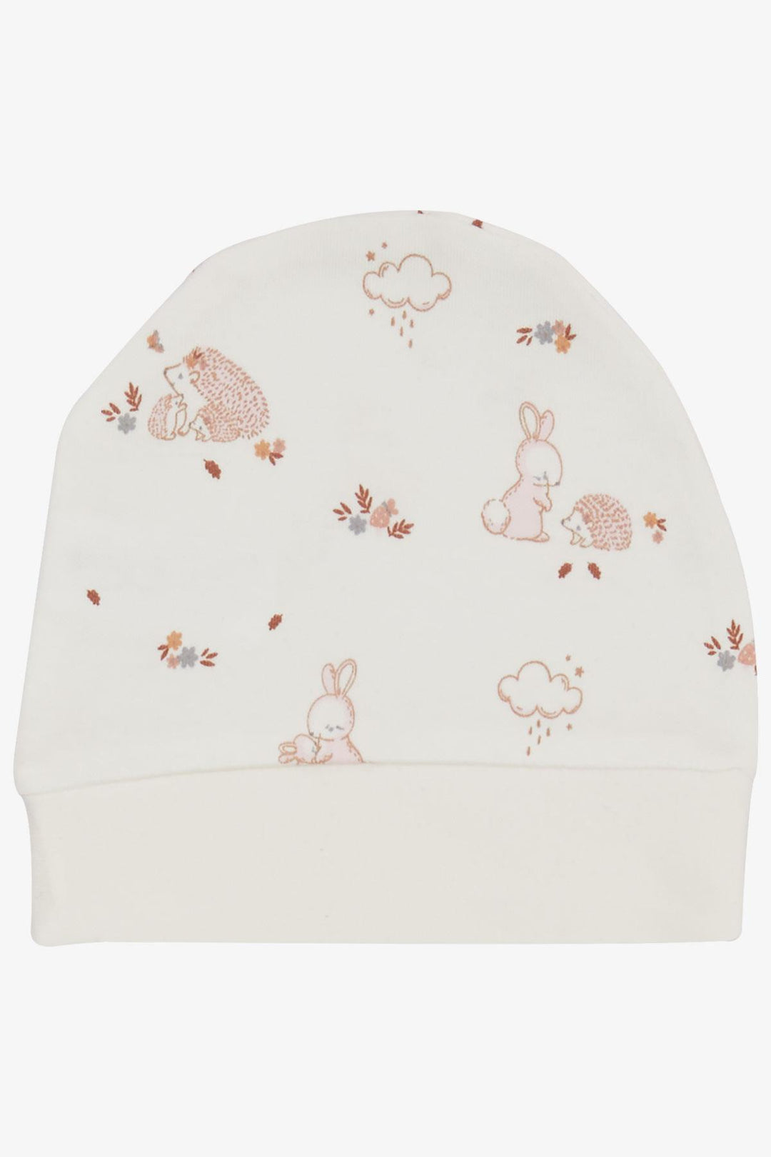 BRE Breeze Newborn Baby Hat Spring Themed Animal Patterned Ecru - Menifee