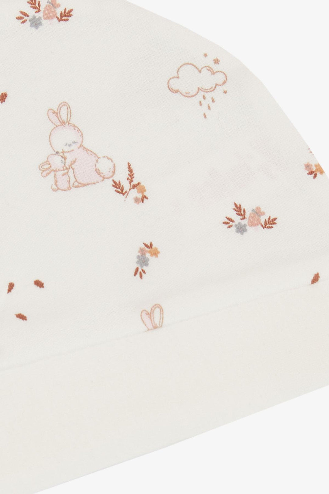 BRE Breeze Newborn Baby Hat Spring Themed Animal Patterned Ecru - Menifee