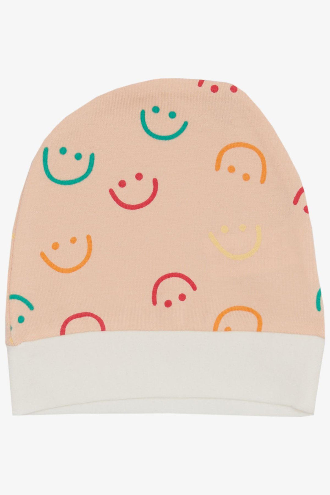 BRE Breeze Newborn Baby Hat Smiling Face Pattern Salmon - Massy