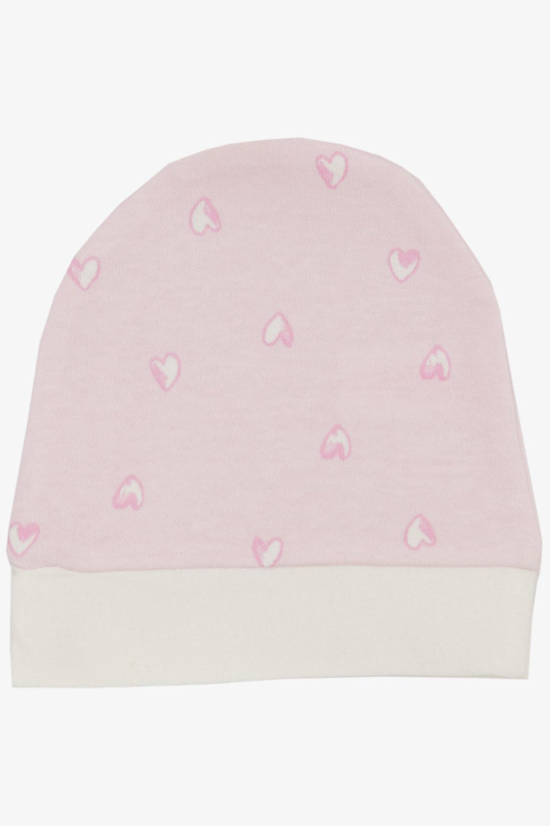 BRE Breeze Newborn Baby Hat Heart Patterned Pink - Sibiu