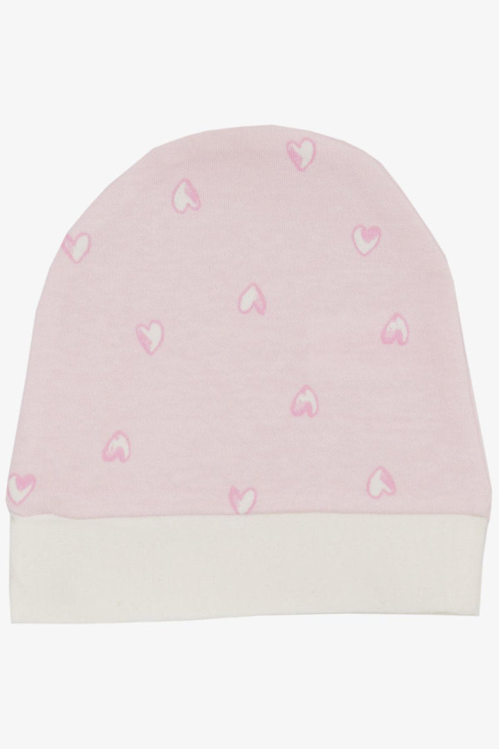 BRE Breeze Newborn Baby Hat Heart Patterned Pink - Sibiu