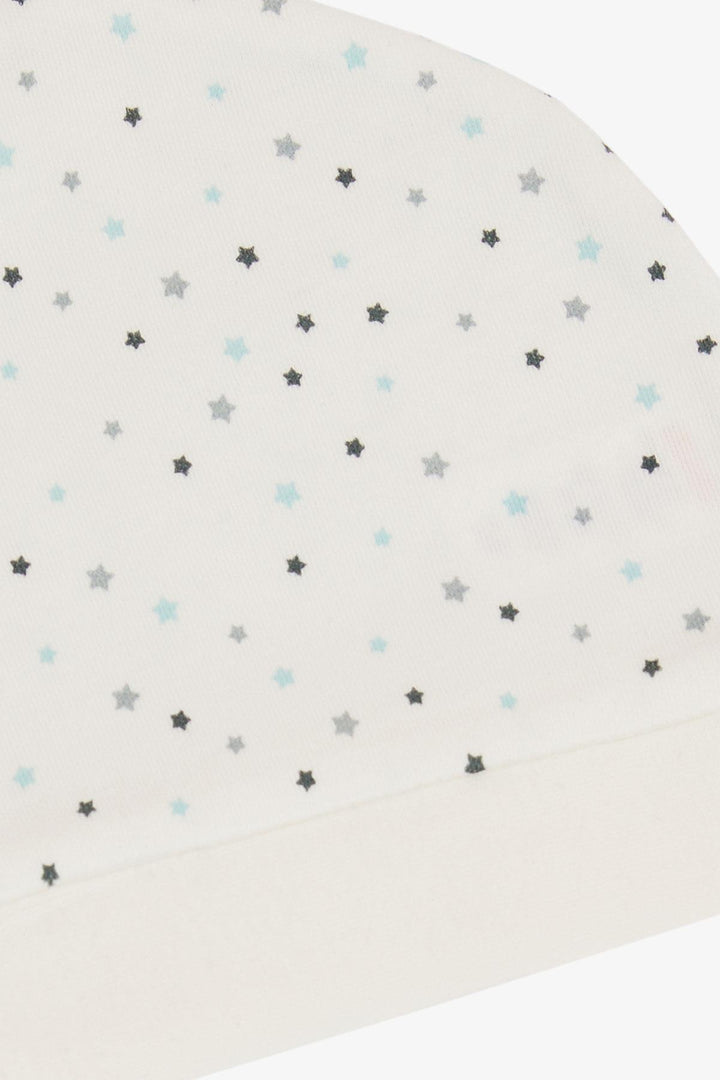 BRE Breeze Newborn Baby Hat with Tiny Star Pattern Ecru - Ossining