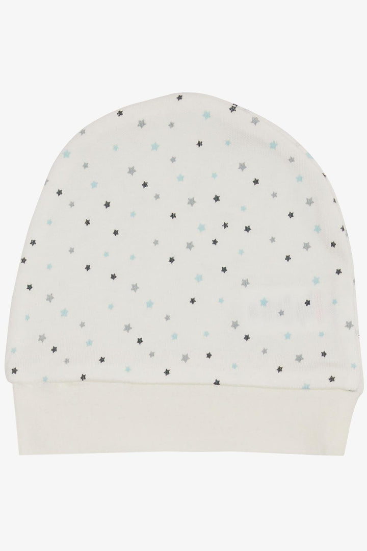 BRE Breeze Newborn Baby Hat with Tiny Star Pattern Ecru - Ossining