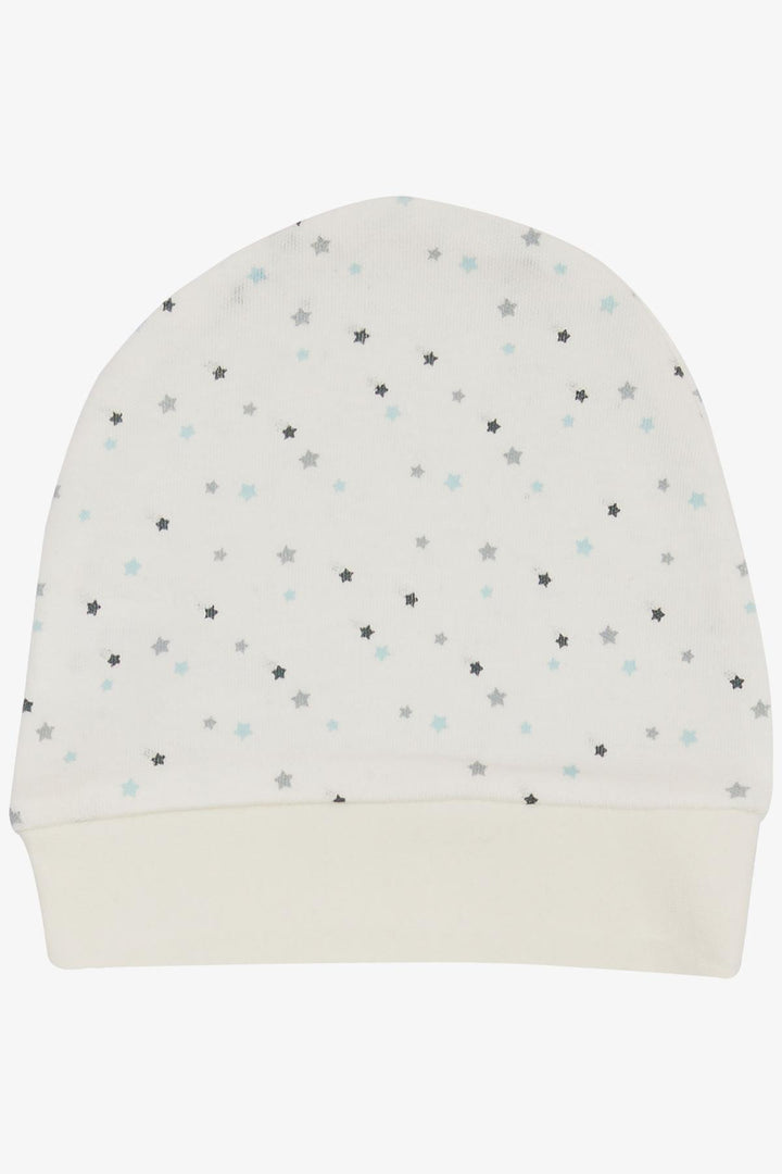 BRE Breeze Newborn Baby Hat with Tiny Star Pattern Ecru - Ossining