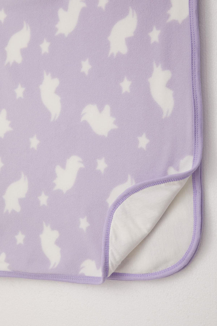 BRE Breeze Newborn Fleece Baby Blanket with Star Pattern, Standard, Lilac - Sierra Vista