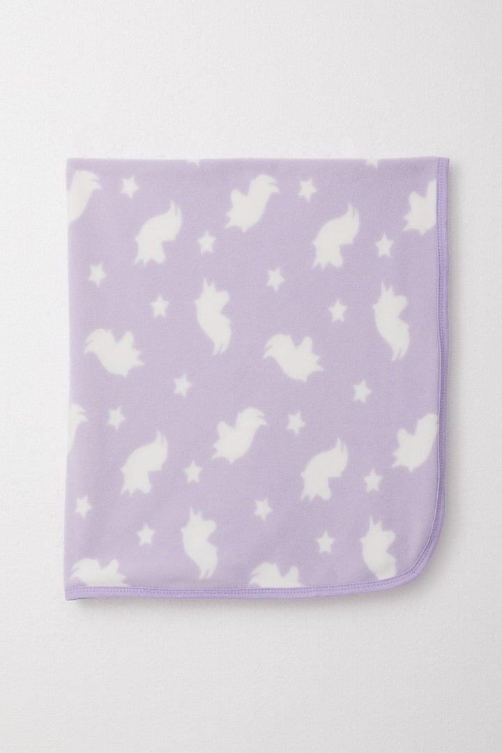 BRE Breeze Newborn Fleece Baby Blanket with Star Pattern, Standard, Lilac - Sierra Vista