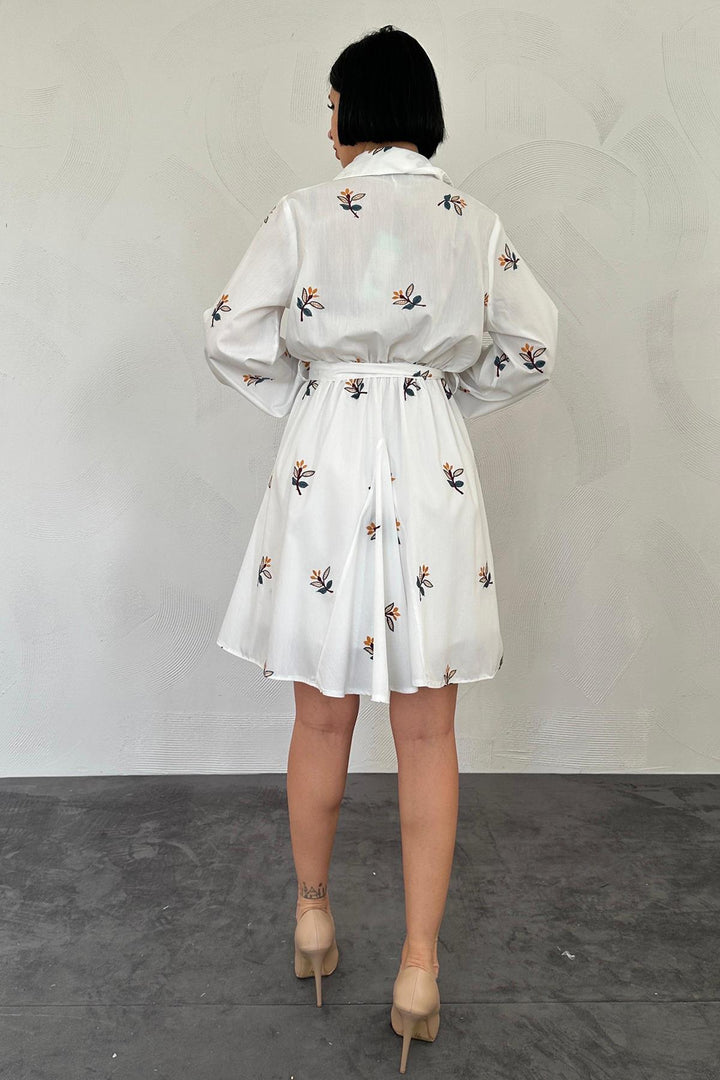 ELS Embroidered Handkerchief Dress - Mustard - Cuetzalan