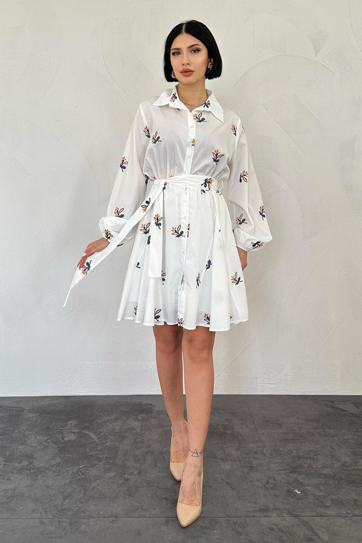 ELS Embroidered Handkerchief Dress - Mustard - Cuetzalan
