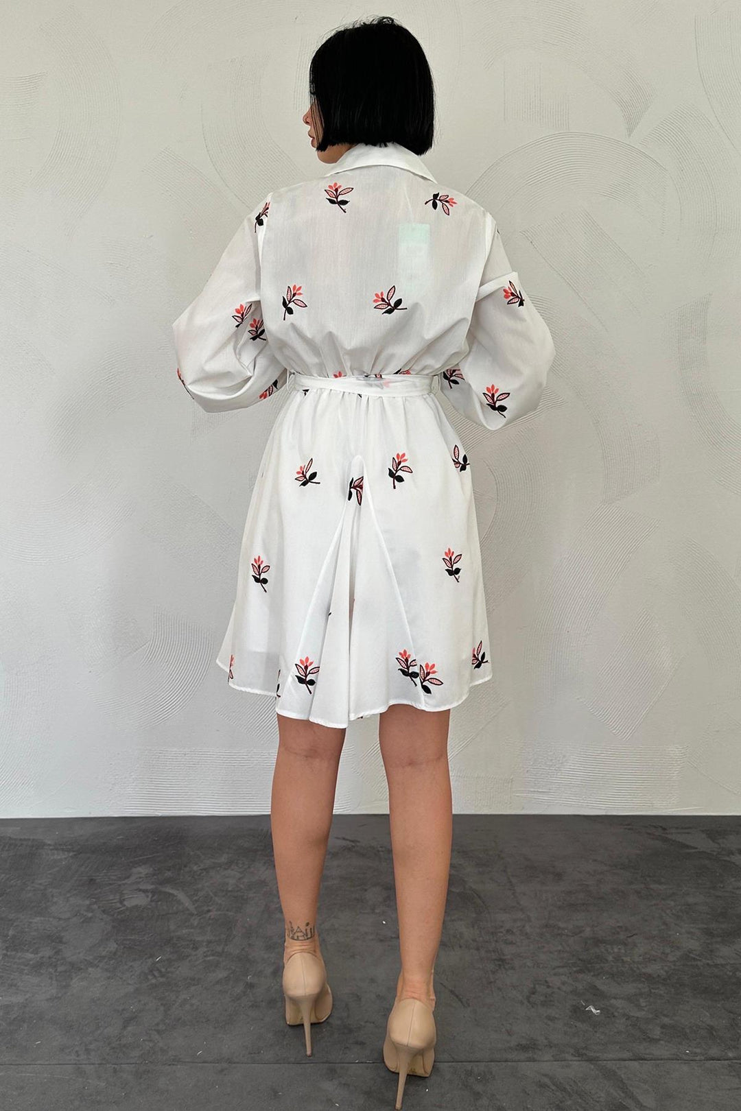 ELS Embroidered Handkerchief Dress - Orange - Soteapan