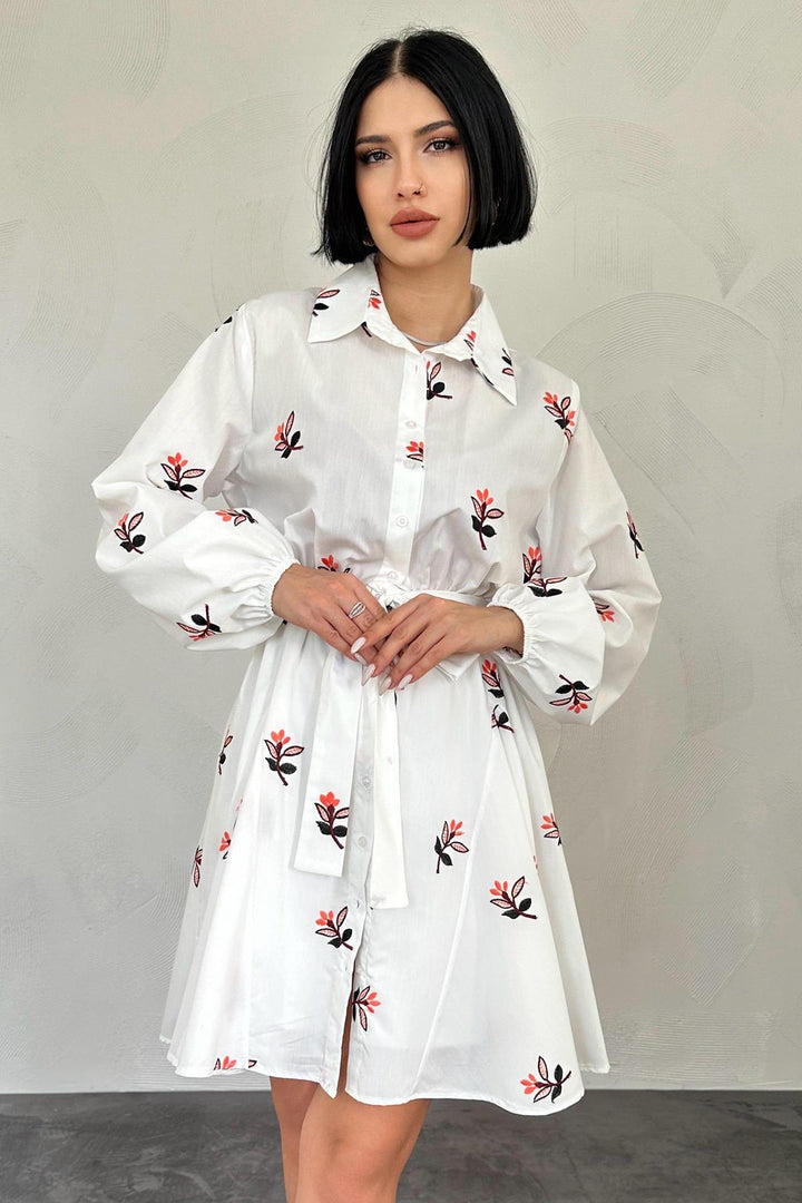 ELS Embroidered Handkerchief Dress - Orange - Soteapan