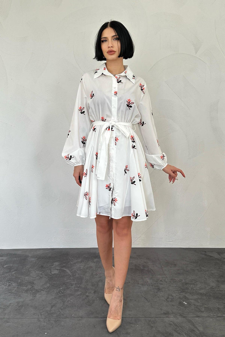 ELS Embroidered Handkerchief Dress - Orange - Soteapan