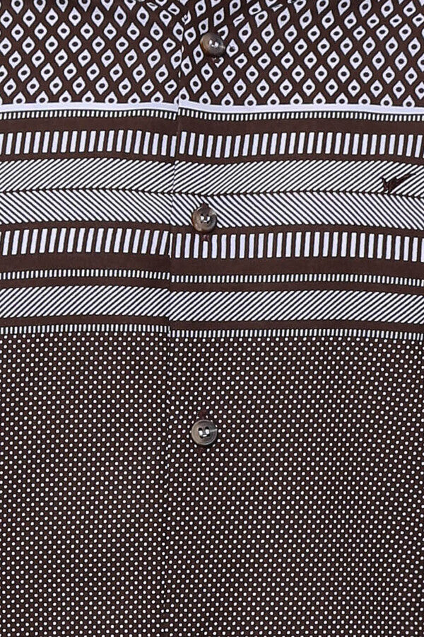 WSS Brown Diamond Patterned Shirt  - Mentor