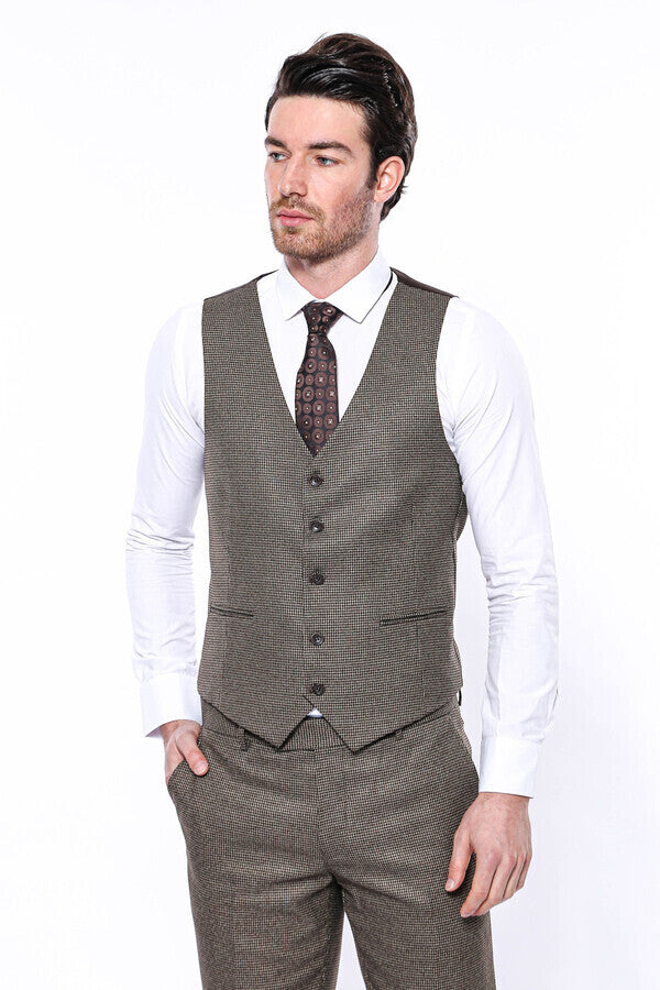 WSS Beige Men's Vest  - Santa Clarita
