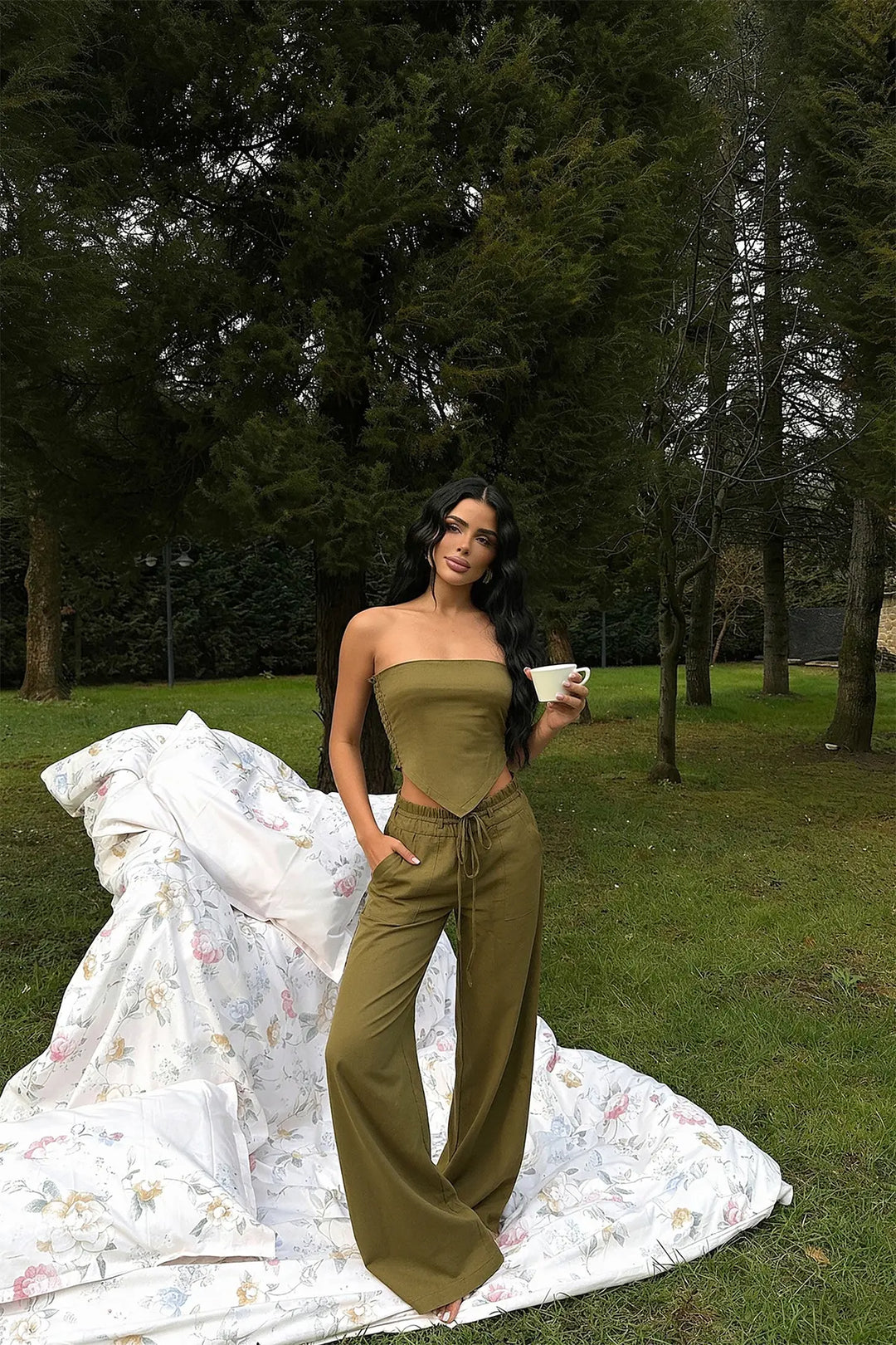 EYY Women Brown Pants Set - Farnborough