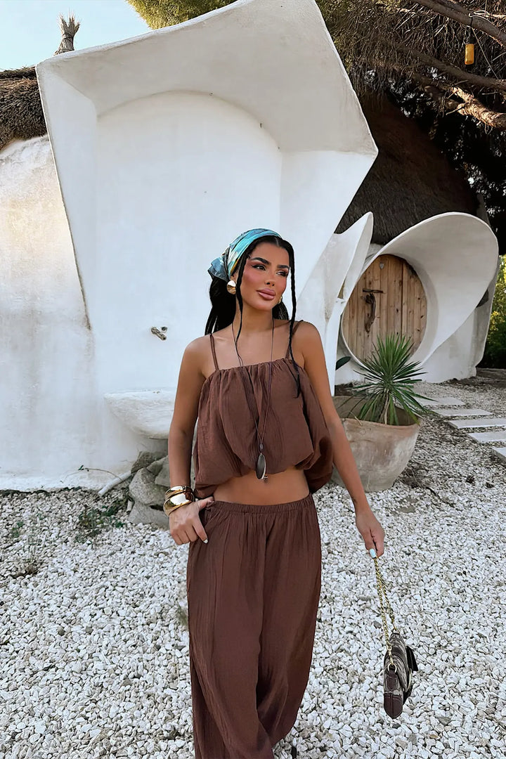 EYY Women Brown Pants Set - Cunduacán