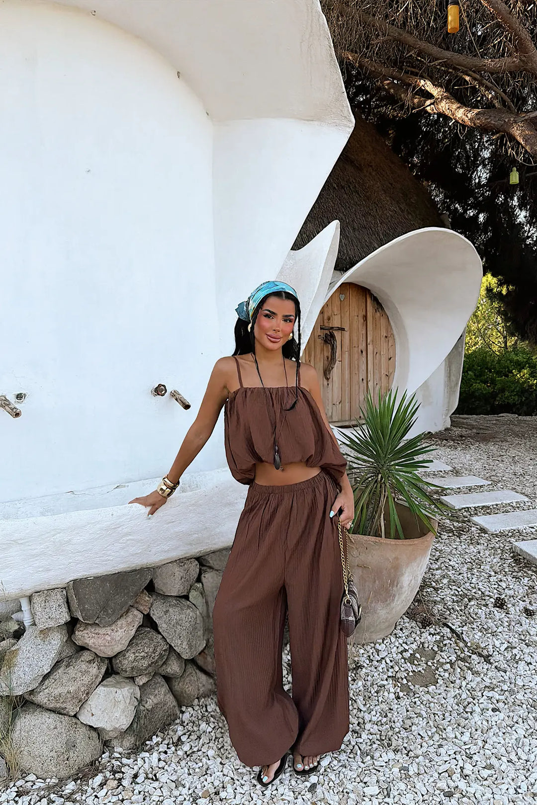 EYY Women Brown Pants Set - Cunduacán