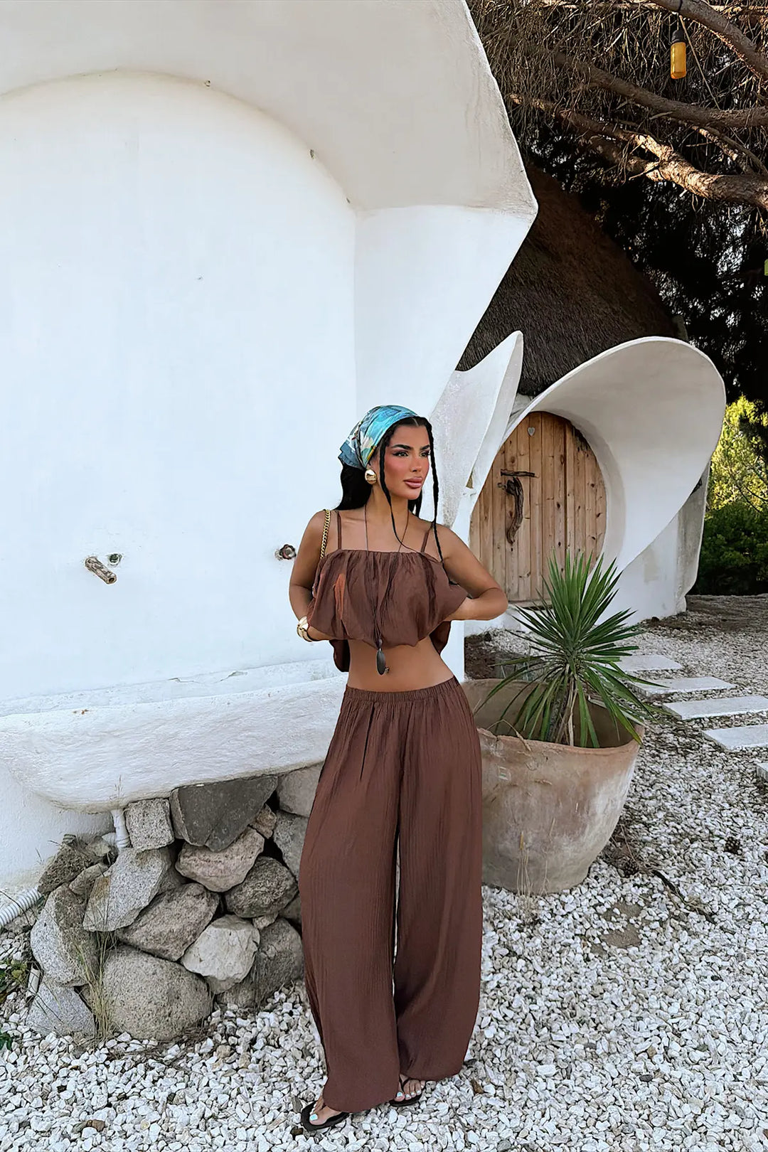 EYY Women Brown Pants Set - Cunduacán