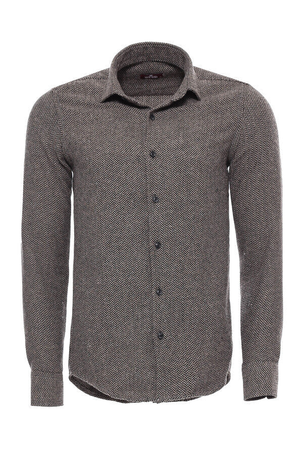 WSS Brown Plaid Lumberjack Shirt  - Marratxi