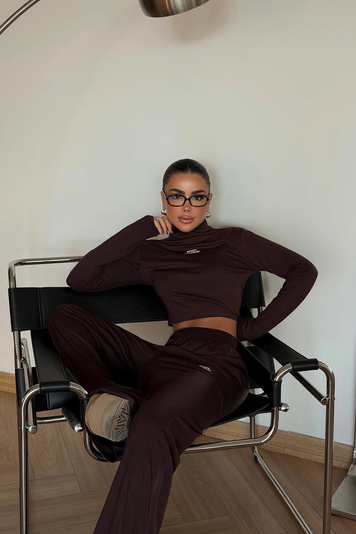 EYY Women Brown Revees Top and Bottom Set - Melun