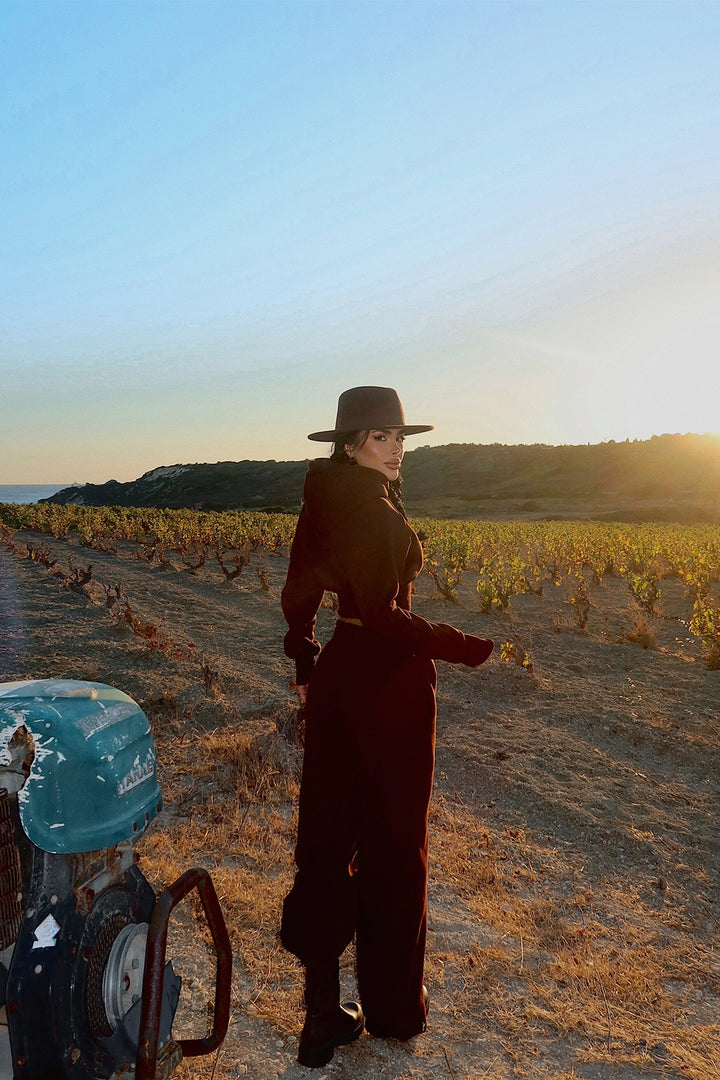 EYY Women Kahverengi Atkılı Kapüşonlu Eşofman - Kiel