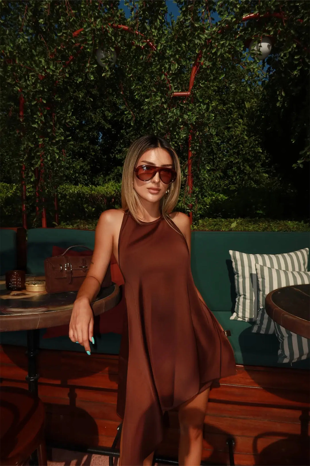 EYY Women Brown Shorts Set - La Louvière