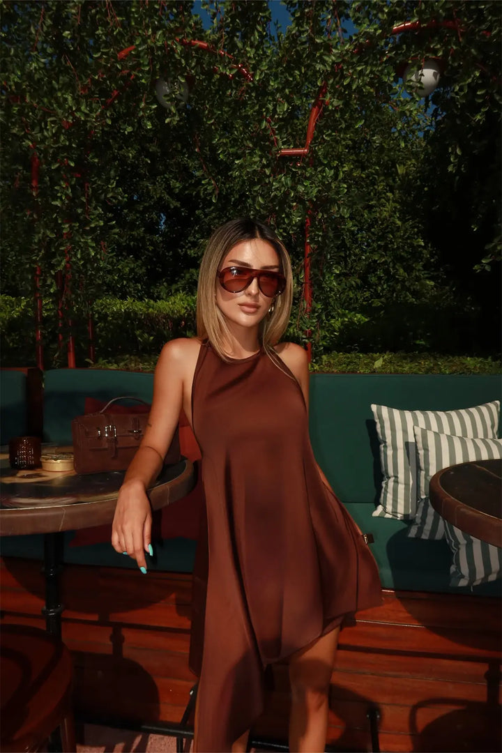 EYY Women Brown Shorts Set - La Louvière