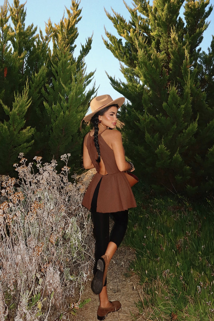 EYY Women Brown Smock Blouse - Chino Hills