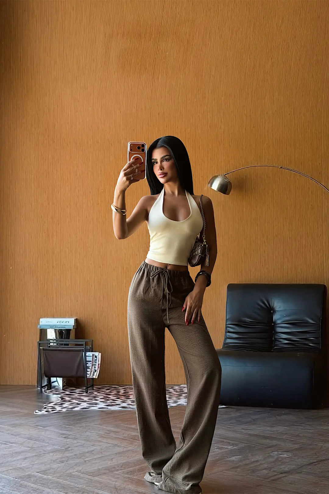 EYY Women Brown Tie-Up Trousers - Chatham