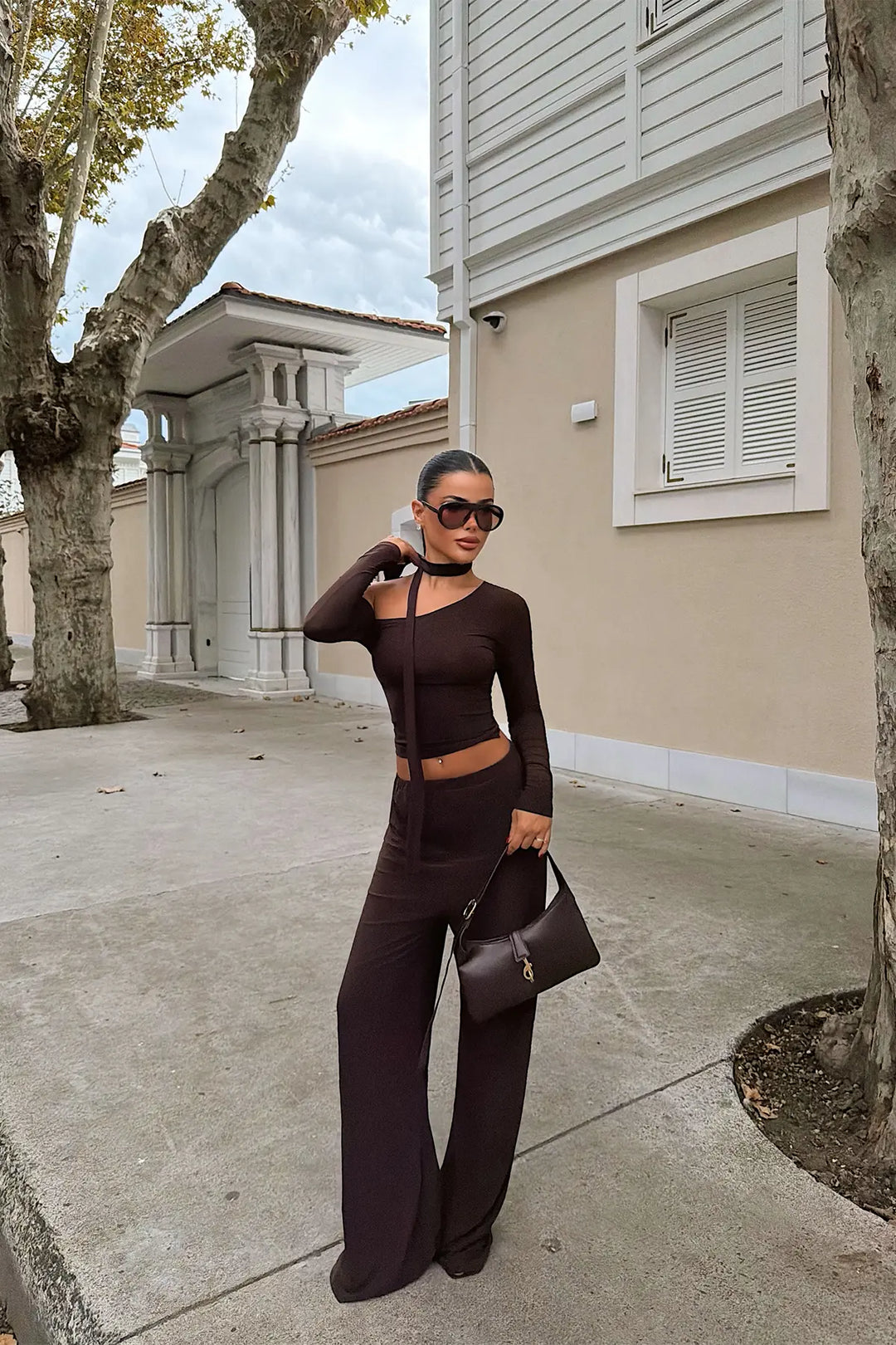 EYY Women Brown Trouser Suit - Tooele