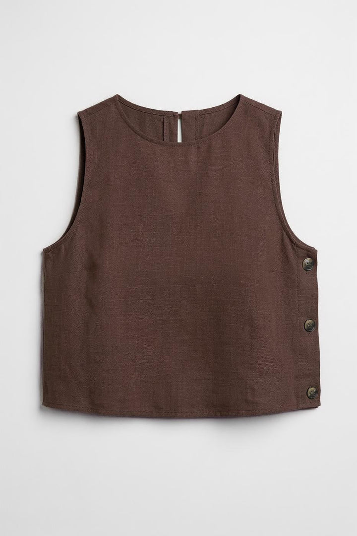 BSL Women 100% Linen Oversize Blouse - Wichita