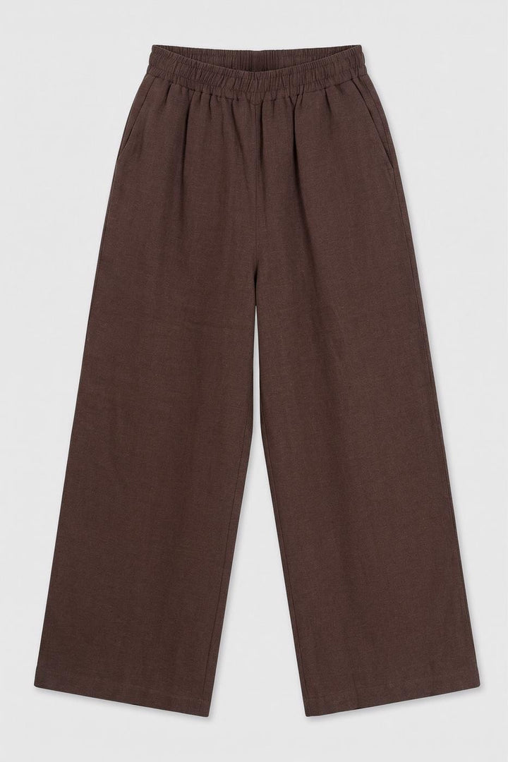 BSL Women 100% Linen Oversize Trousers - Raalte