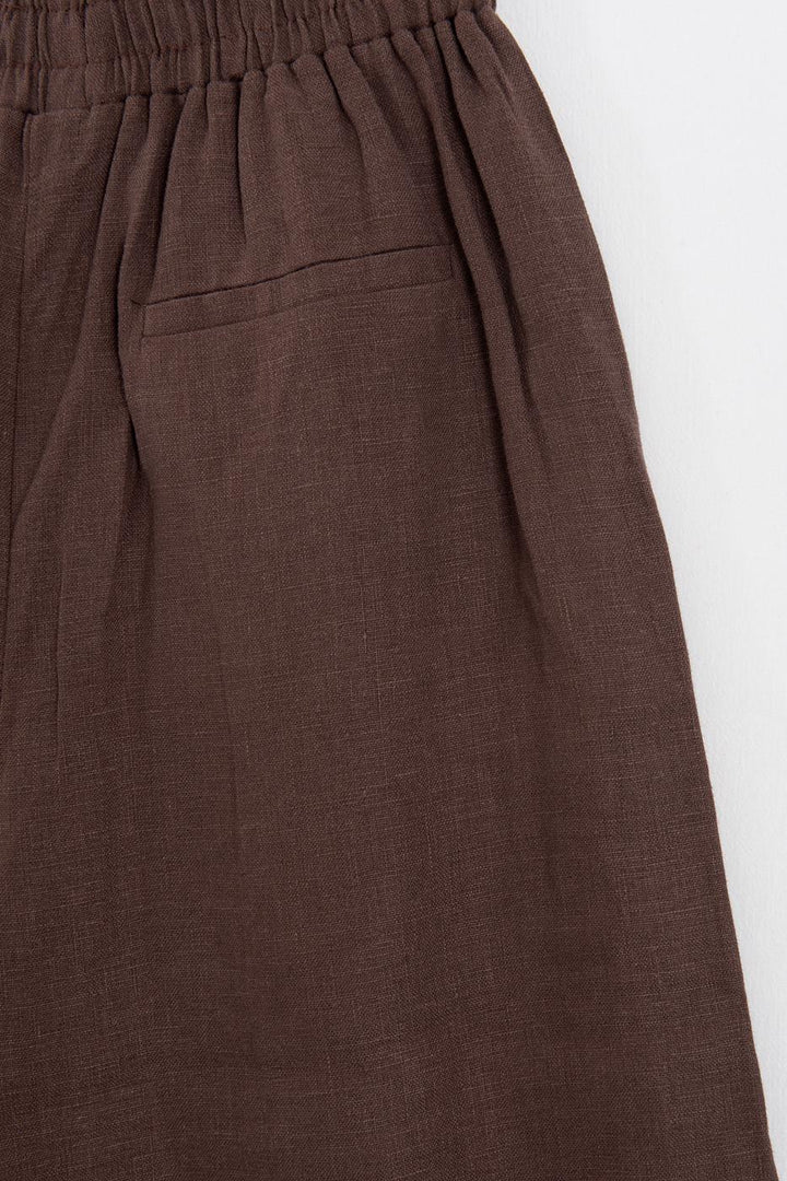 BSL Women 100% Linen Oversize Trousers - Raalte