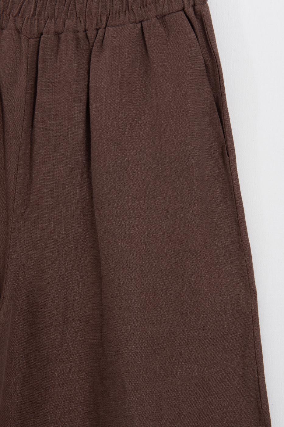 BSL Women 100% Linen Oversize Trousers - Raalte