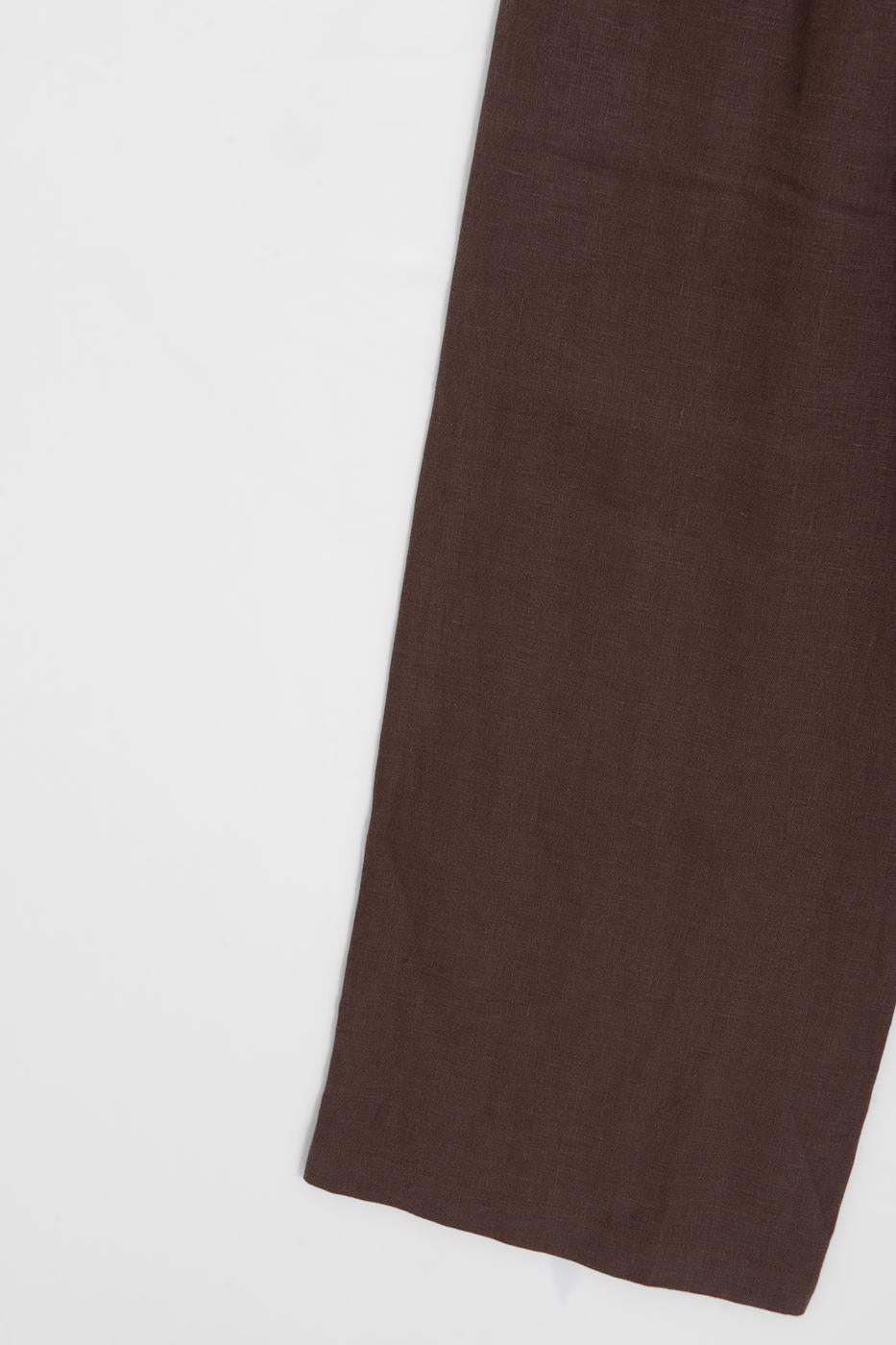 BSL Women 100% Linen Oversize Trousers - Raalte