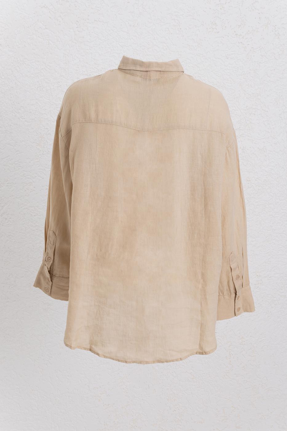 BSL Women 100% Linen Oversize Shirt - Pahrump