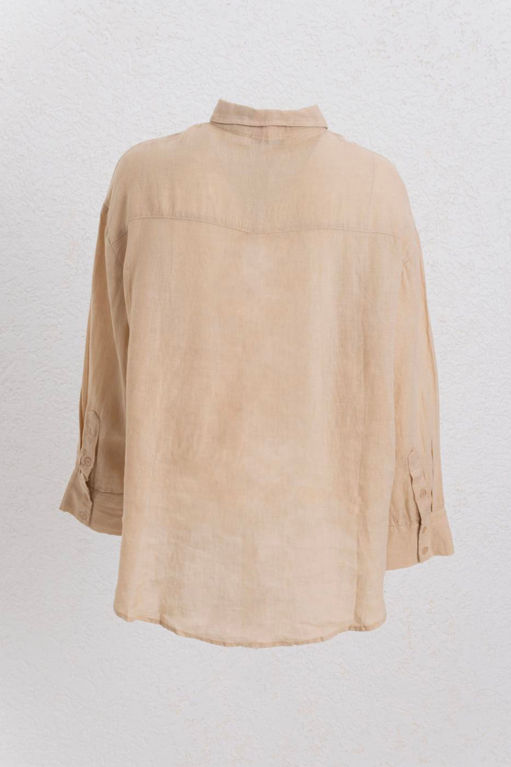 BSL Women 100% Linen Oversize Shirt - Pahrump