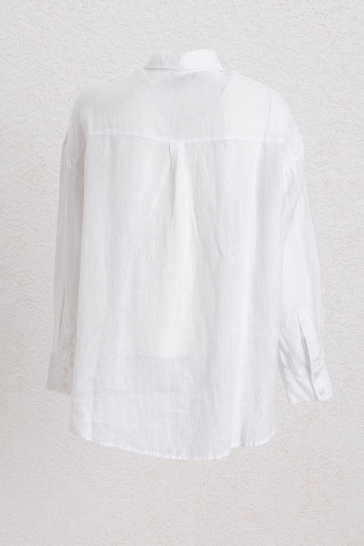 BSL Women 100% Linen Oversize Shirt - Jerez de la Frontera