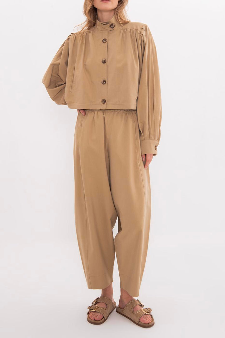 BSL Women Gathered Balloon Pants - Goose Creek