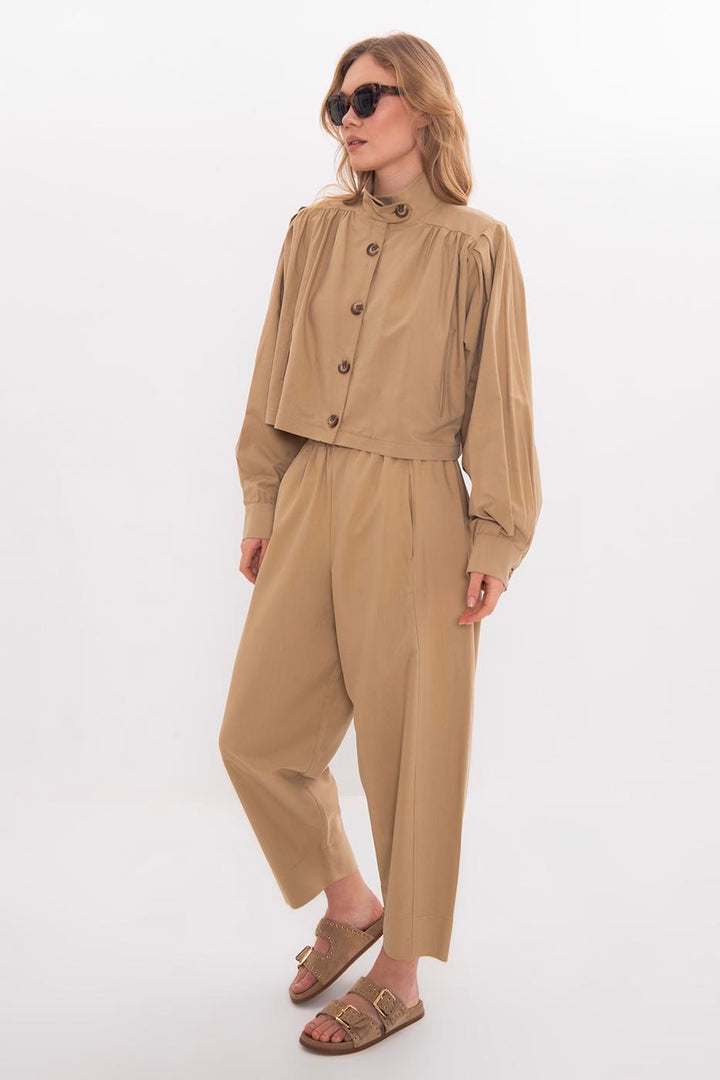 BSL Women Gathered Balloon Pants - Goose Creek