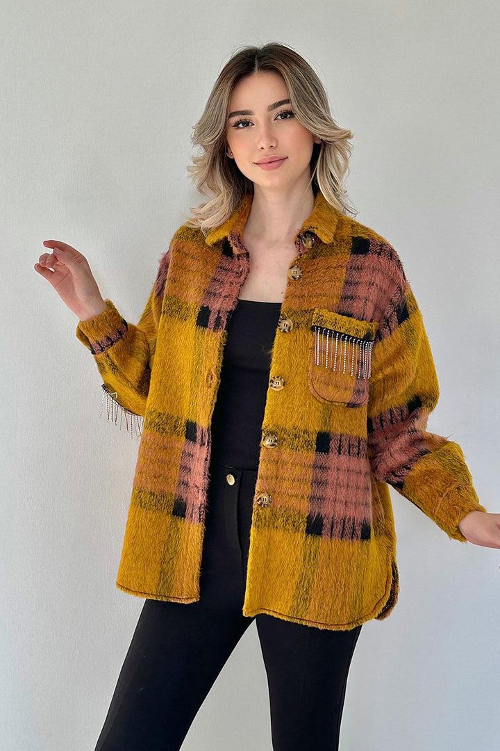 ELS Brochure Pocket Chain Stone Shirt - Mustard - Kempten