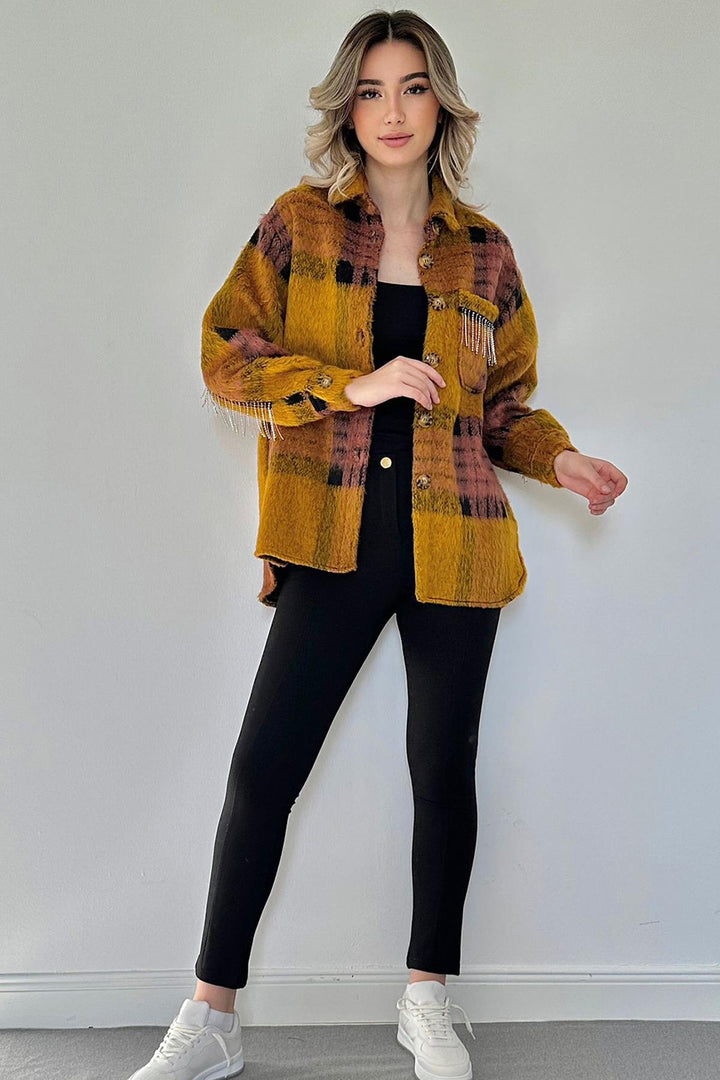 ELS Brochure Pocket Chain Stone Shirt - Mustard - Kempten
