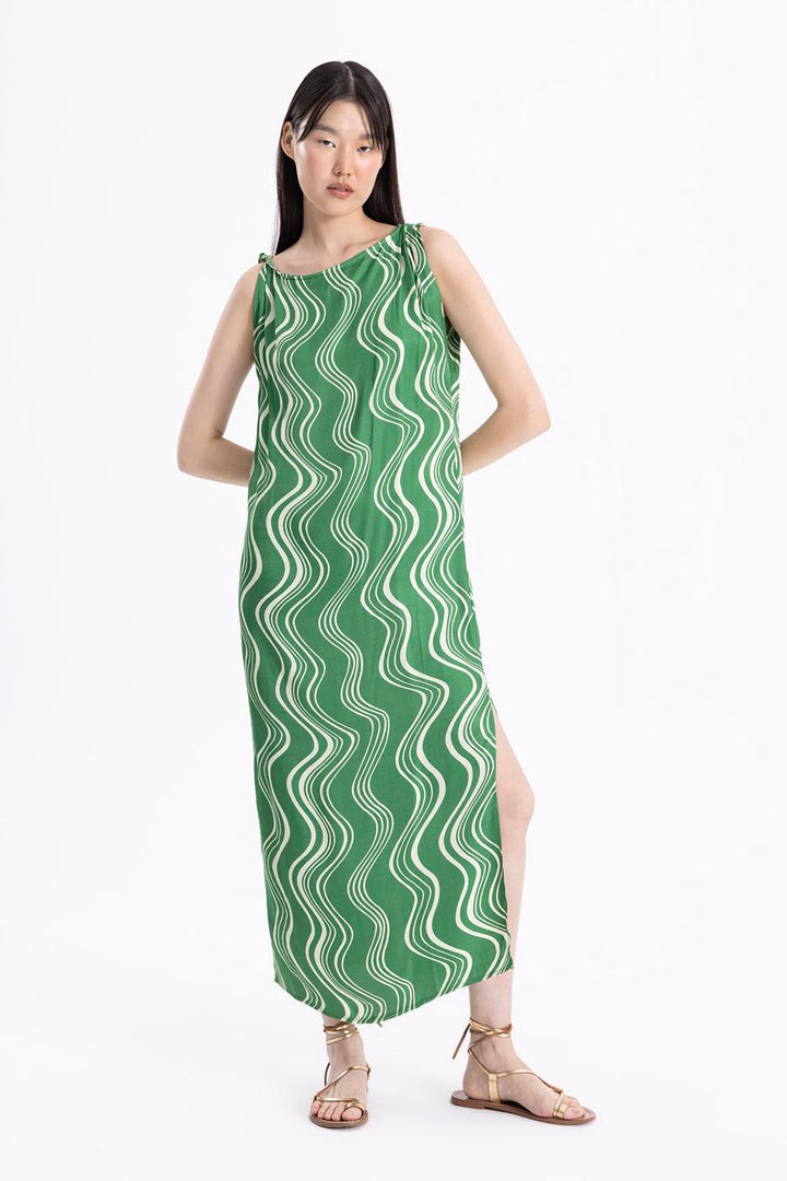 BSL Women Twisted Satin Midi Dress - Nuevo Laredo