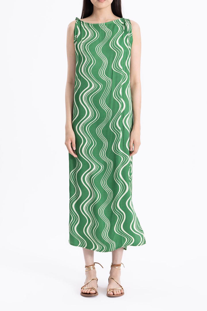 BSL Women Twisted Satin Midi Dress - Nuevo Laredo