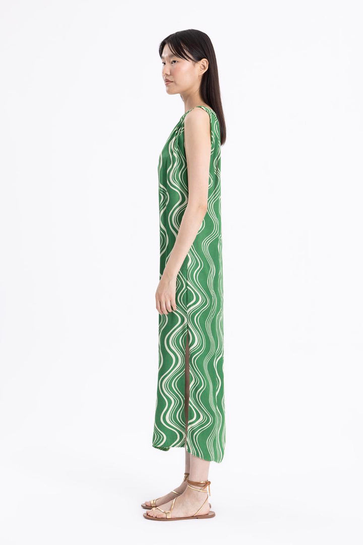 BSL Women Twisted Satin Midi Dress - Nuevo Laredo