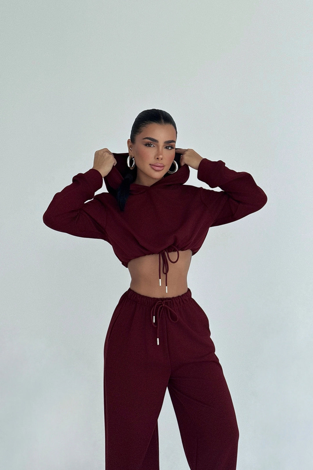 EYY Women Maroon Farhi Tie-Down Tracksuit - Torre del Greco