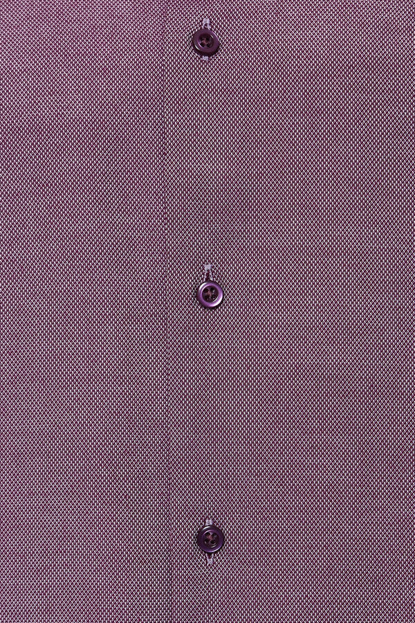 WSS Burgundy Patterned Long Sleeve Shirt  - Busto Arsizio