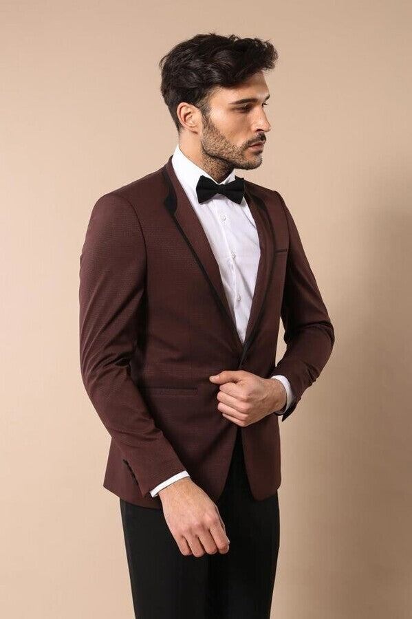 WSS Burgundy Shawl Lapel Tuxedo  - Úbeda