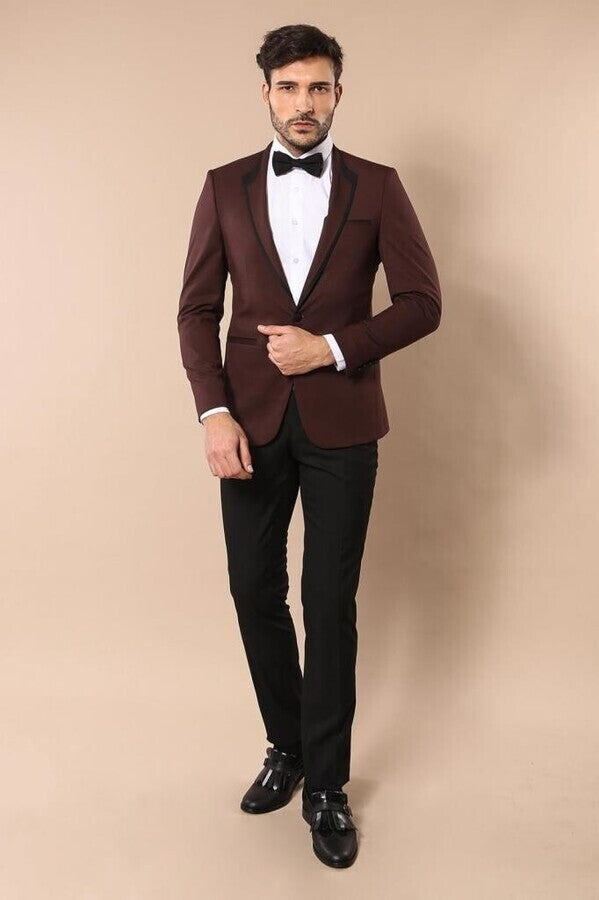 WSS Burgundy Shawl Lapel Tuxedo  - Úbeda